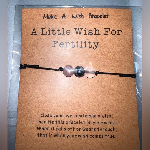 $2 MAKE A WISH JEWELRY CARD. NEW. NATURAL STONE. $2 WITH ANY $10 ORDER OR MORE - Picture 3 of 15
